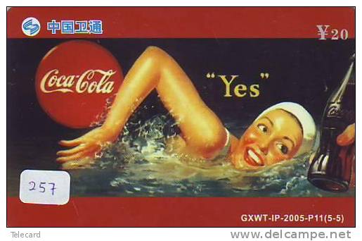 COCA-COLA Telecarte (257) CHINA CHINE  PHONECARD COKE - Advertising