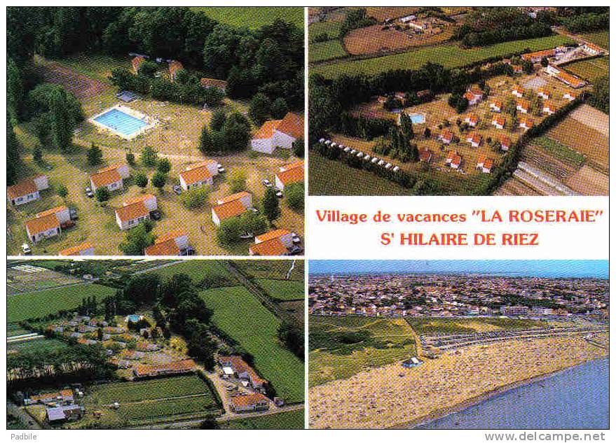Carte Postale 85. Saint-Hilaire-de-Riez  "La Roseraie" Vue D´avion  Trés Beau Plan - Saint Hilaire De Riez