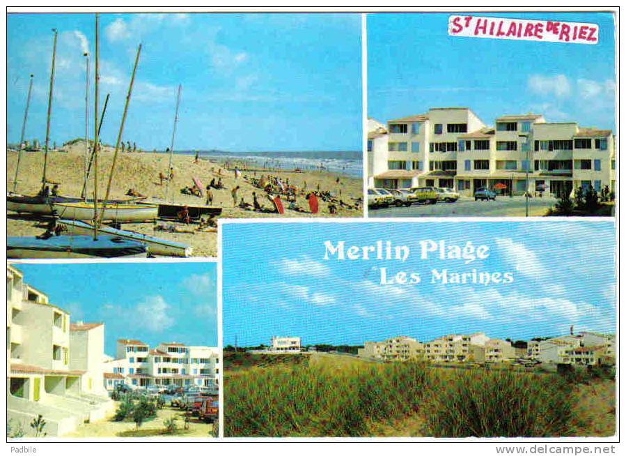 Carte Postale 85. Saint-Hilaire-de-Riez  Merlin-Plage "Les Marines" Trés Beau Plan - Saint Hilaire De Riez