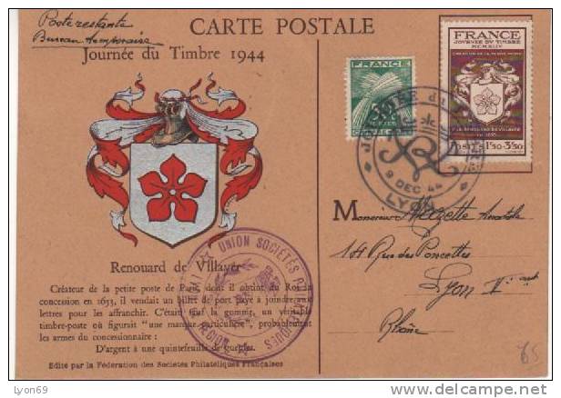 CARTE MAXIMUM JOURNEE DU TIMBRE  1944 - 1940-1949