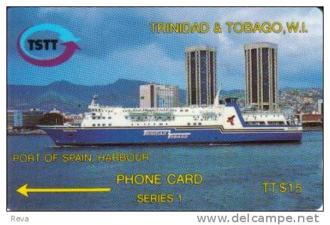 TRINIDAD & TOBAGO $15 PORT OF SPAIN SKYLINE SHIP SHIPS GPT CODE: T&T-2AA   READ DESCRIPTION !! - Trinidad & Tobago