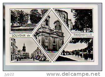 Jolie CP Photo 57 Souvenir De Thionville Multivue - Superbe Obl Méca Thionville Métropole Du Fer CAD 15-05-1953 - Thionville