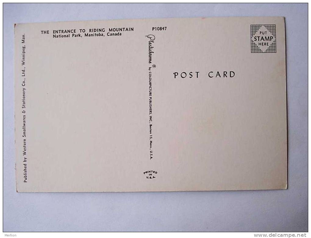 Wasagaming -Entrance To Riding Mountain  Manitoba  Canada   1950-60´s  VF   D23117 - Altri & Non Classificati