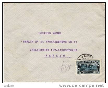 Sy009/ SYRIEN - ,  Neuer Wert 7,50 Auf 2,50. Stempel Damaskus Nach Berlin - Syrien