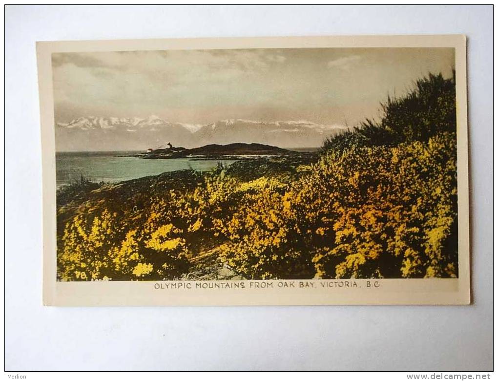 Olympic Mountains From Oak Bay Victoria   BC    Canada     1940´s  VF    D23137 - Victoria