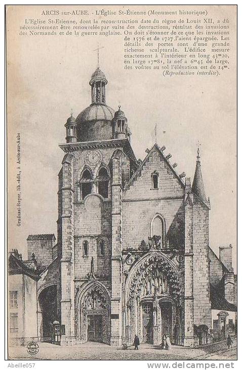 ARCIS SUR AUBE - L'église St Etienne 1918. - Arcis Sur Aube