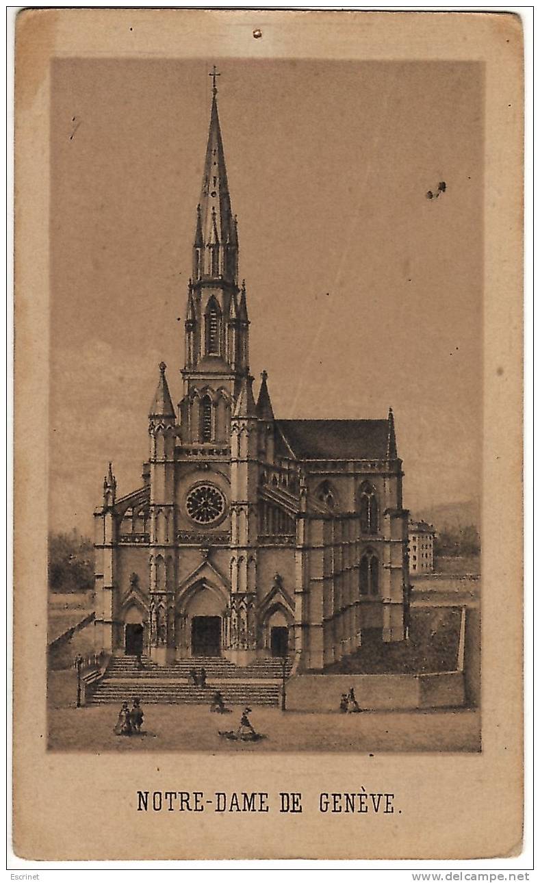 GENEVE : NOTRE DAME   -  (  Carte Photo De 1875 ) - Genève