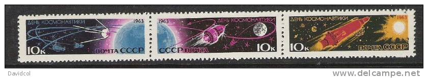 Q933-URSS / RUSSIA .- 1963 .- SCOTT # 2732 .-  M.N.H. - SPACE VEHICLES.- - Europe