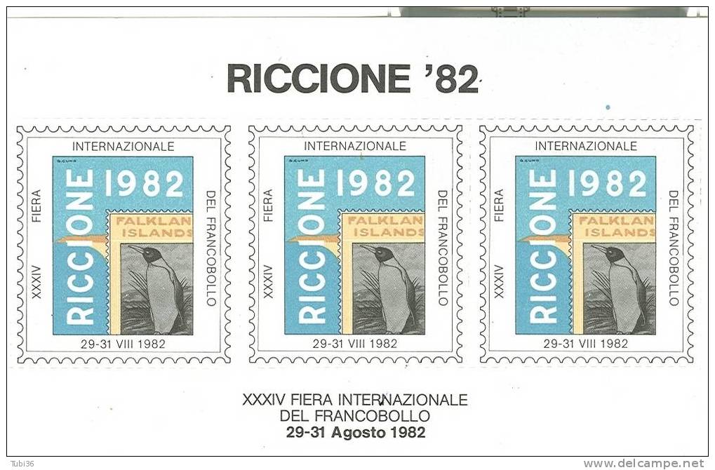 XXXIV FIERA INTERNAZIONALE DEL FRANCOBOLLO - RICCIONE 1982 - - Erinnofilia