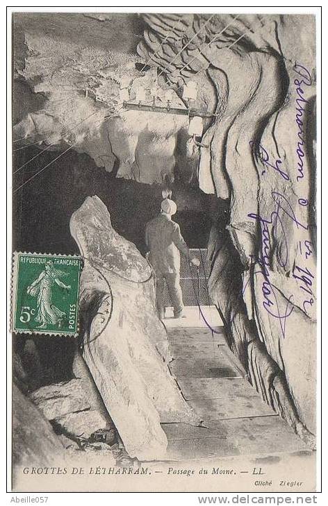 SAINT PE DE BIGORRE - Grottes De Letharram, Passage Du Moine. 1912 - Saint Pe De Bigorre