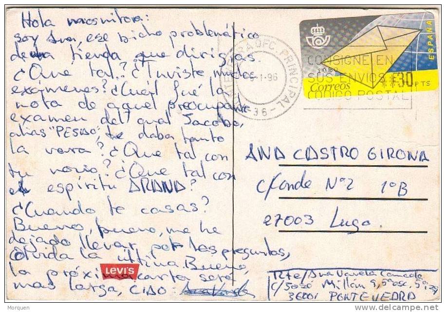 Postal 1996 Con ATM Carta Pontevedra - Covers & Documents