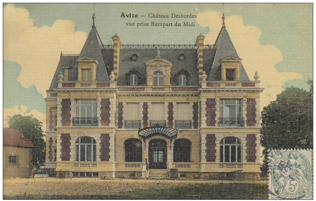 51 AVIZE  Chateau DESBORDES  1907 - Autres & Non Classés