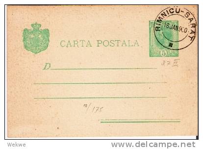 Rum029/   - RUMÄNIEN - GA 37 II, Mit Bild Weihnachten 1899 - Cartas & Documentos