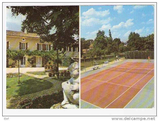 Court De TENNIS De L'Hotel Restaurant "la Flambée ", Pombonne , BERGERAC, Dordogne; TB - Tennis