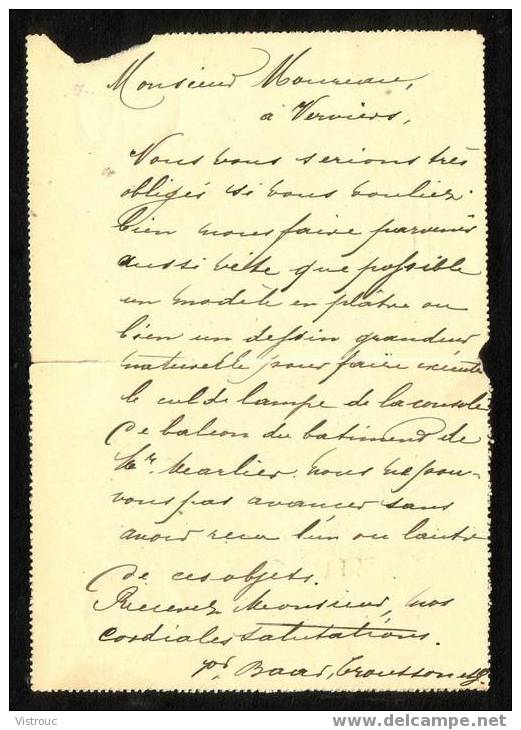 C-L N° 5 - Timbre Type Du COB N° 46 - Oblitér. : "SPRIMONT  21 NOV 1888" - Letter-Cards