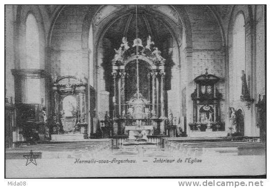 BELGIQUE. HERMALE SOUS ARGENTEAU. INTERIEUR DE L'EGLISE. - Oupeye