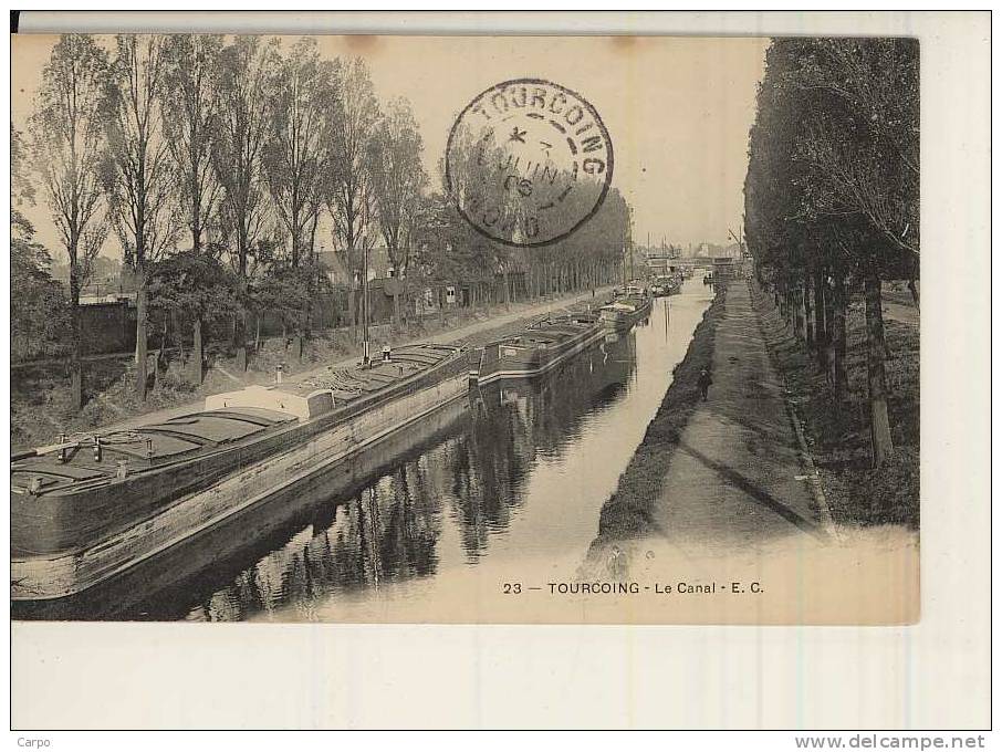 TOURCOING - Le Canal. (Péniche) - Tourcoing