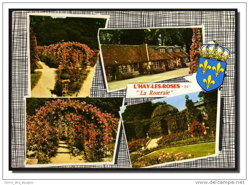 94 L'HAY Les ROSES, La Roseraie, Multivues, CPSM 10x15, Ed Combier, écrite - L'Hay Les Roses