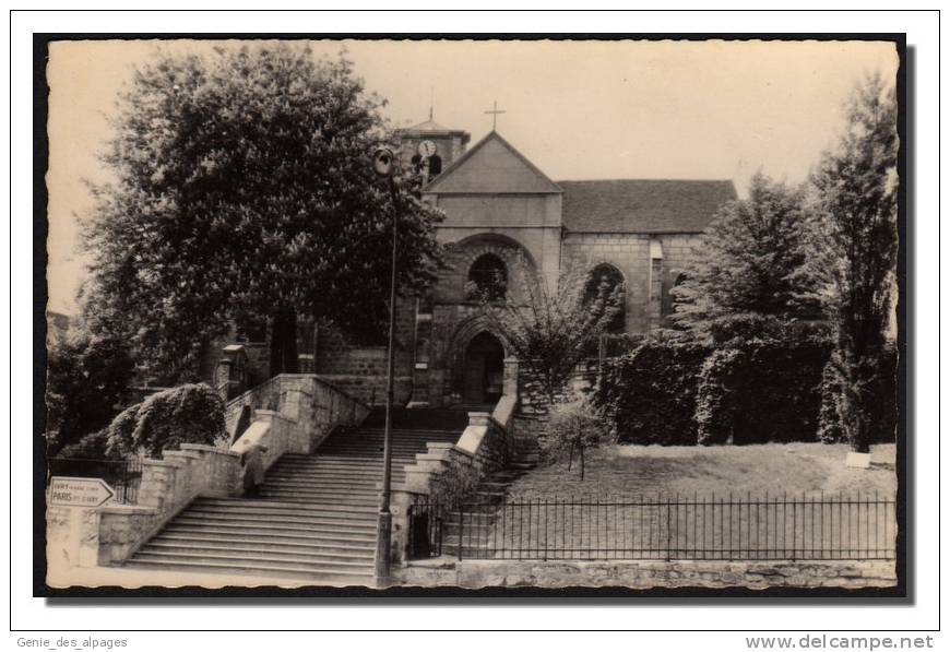 94 IVRY Sur SEINE, L'église, CPSM 9x14, Ed Guy, Dos Vierge - Ivry Sur Seine