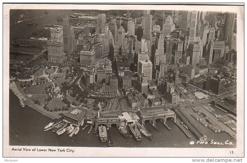 1336. Postal New York 1947 Circulada A España - Storia Postale