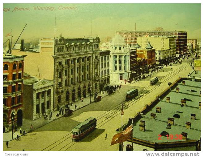 5452 CANADA WINNIPEG  TRAMWAY TRANVIA PORTAGE AVENUE   -  AÑOS / YEARS / ANNI 1920 - Winnipeg