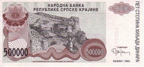 CROATIE   500 000 Dinara   Daté De 1993   Pick R23a    ***** BILLET  NEUF ***** - Croatia