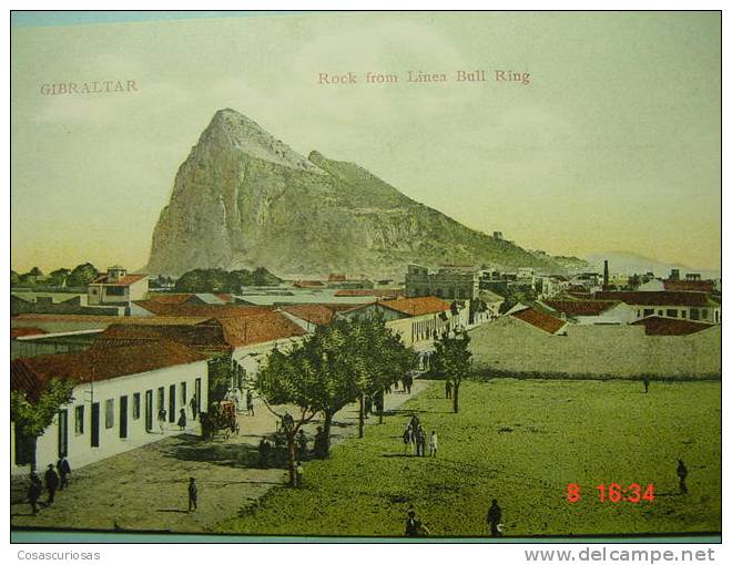 5729    GIBRALTAR  ROCK FROM LINEA BULL RING   -  AÑOS / YEARS / ANNI 1910 - Gibraltar