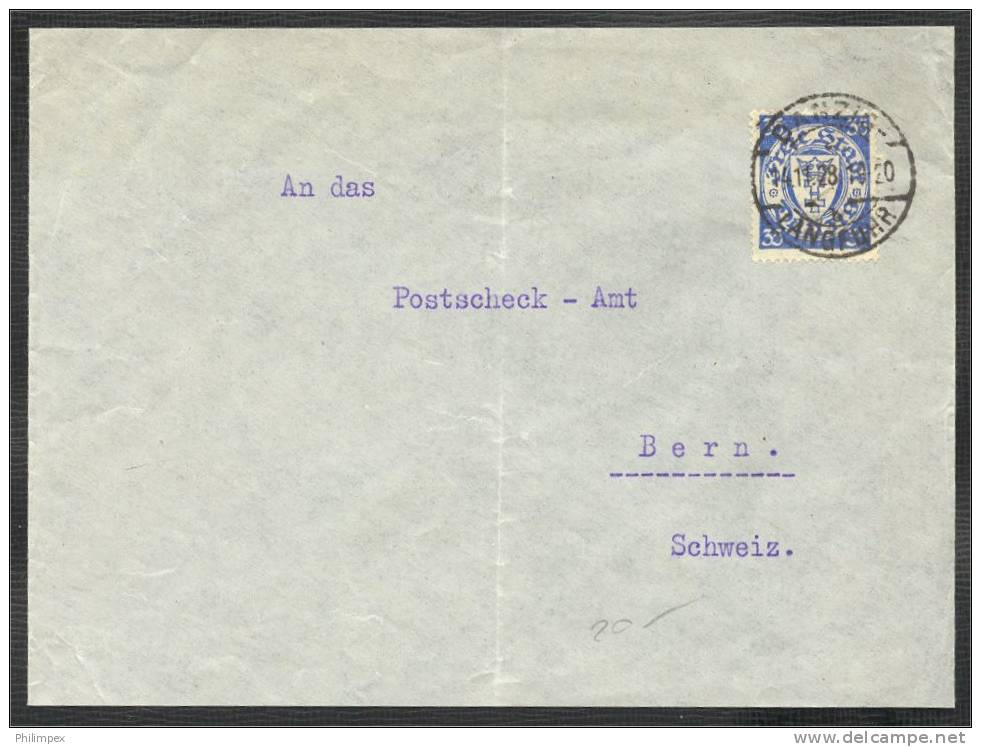 DANZIG, Cover With 35 Pfennig Stamp As Single Franking To SWITZERLAND - Storia Postale