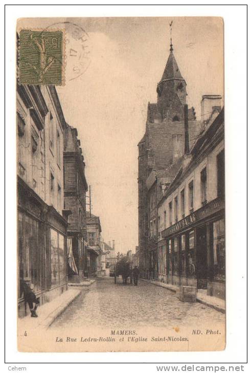 MAMERS 72 RUE LEDRU ROLLIN ET EGLISE ST NICOLAS SARTHE #1769 - Mamers