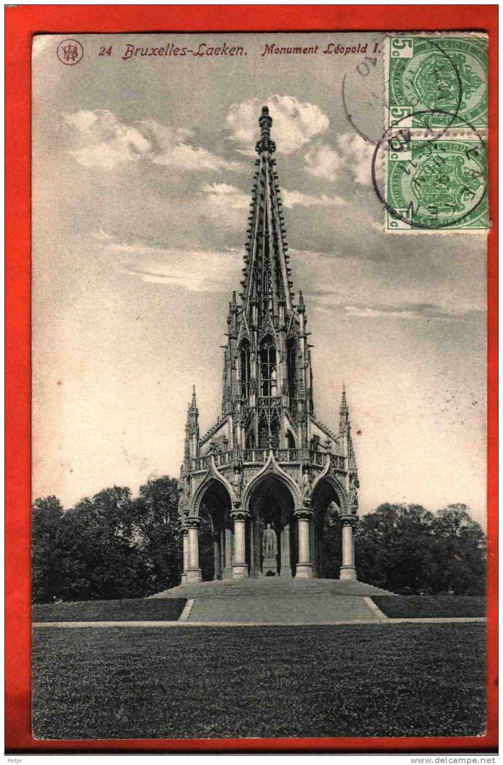 * Laeken - Laken * Brussel, Bruxelles, (Cliché F. Walschaerts, Nr 24) Monument Du Roi Léopold I, Memorial, Statue, Old - Laeken