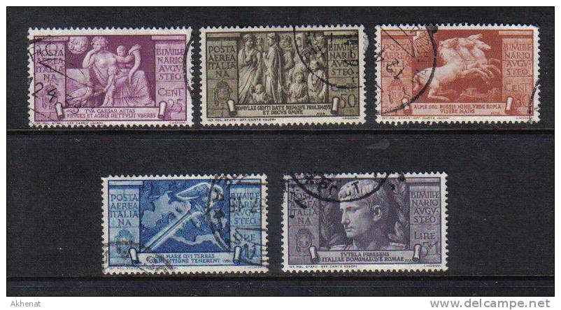 2RG527 - REGNO 1937 , Bimillenario Augusto : Posta Aerea Serie N. 106/110 - Luchtpost