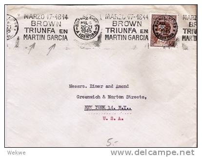 Ar009  / ARGENTINIEN -  /Maschinensonderstempel . Martin Garcia, 1945, - Storia Postale