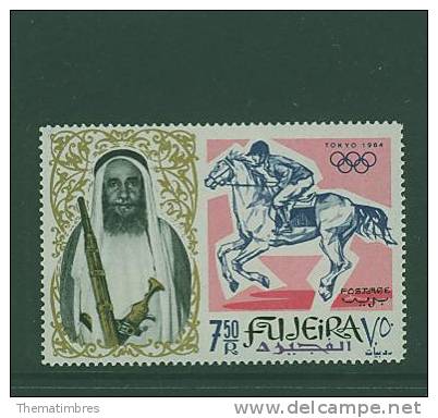 164N0119 Hippisme 27 Fujeira 1964 Neuf ** Jeux Olympiques De Tokyo - Horses