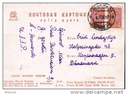 Rl177a/  UDSSR -  Rotarmist (2 X) Auf Bildkarte SSUCHUM 1936, Dänemark - Lettres & Documents