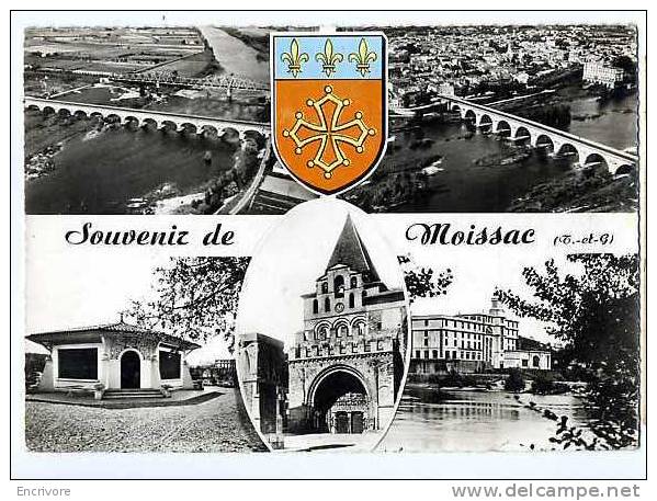 Cpsm MOISSAC  Multi Vues PONT BLASON - Moissac