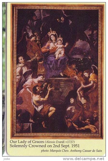 OUR LADY OF GRACES ( Malta Rare Card )*** Religion - Church - église - Iglesia - Kirche - Chiesa - Churches - Eglises * - Malte