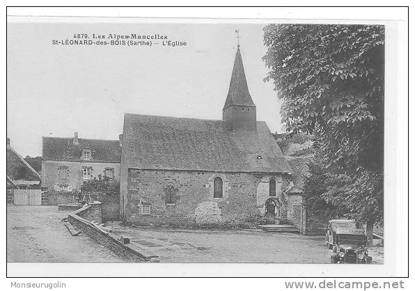 72 ) SAINT LEONARD DES BOIS, L'église, Dolbeau édit N° 4879 - Saint Leonard Des Bois