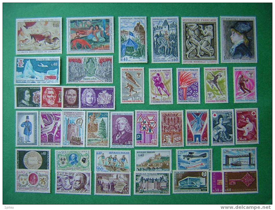 FRANCE : ANNEE COMPLETE 1968 NEUVE**    40 TIMBRES. - 1960-1969