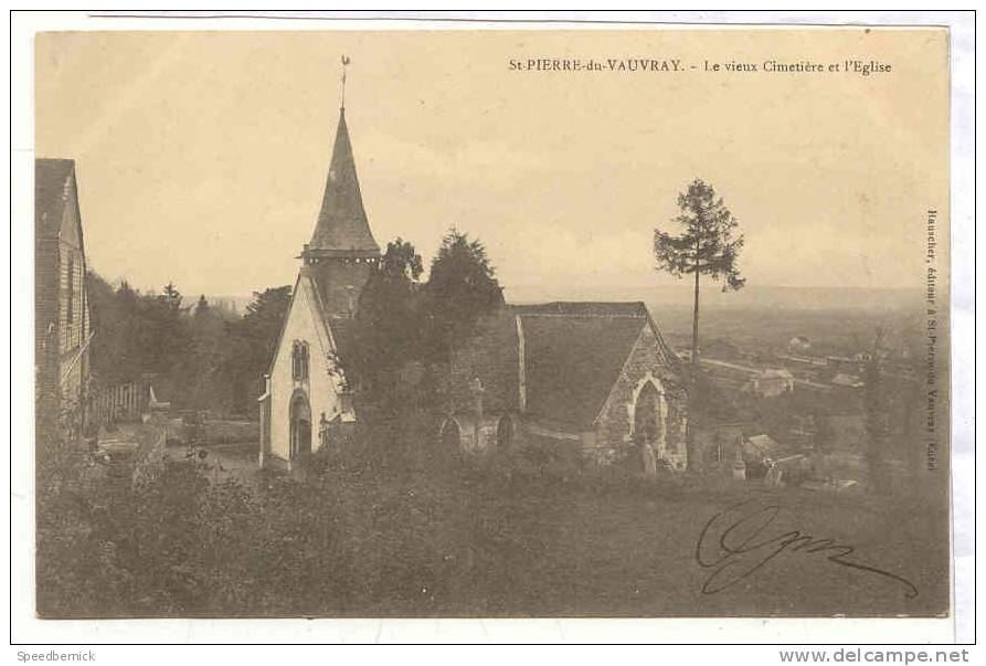 11016 SAINT PIERRE DU VAUVRAY Le Vieux Cimetière Et L'église. Rauscher, éd  Saint-Pierre - Autres & Non Classés