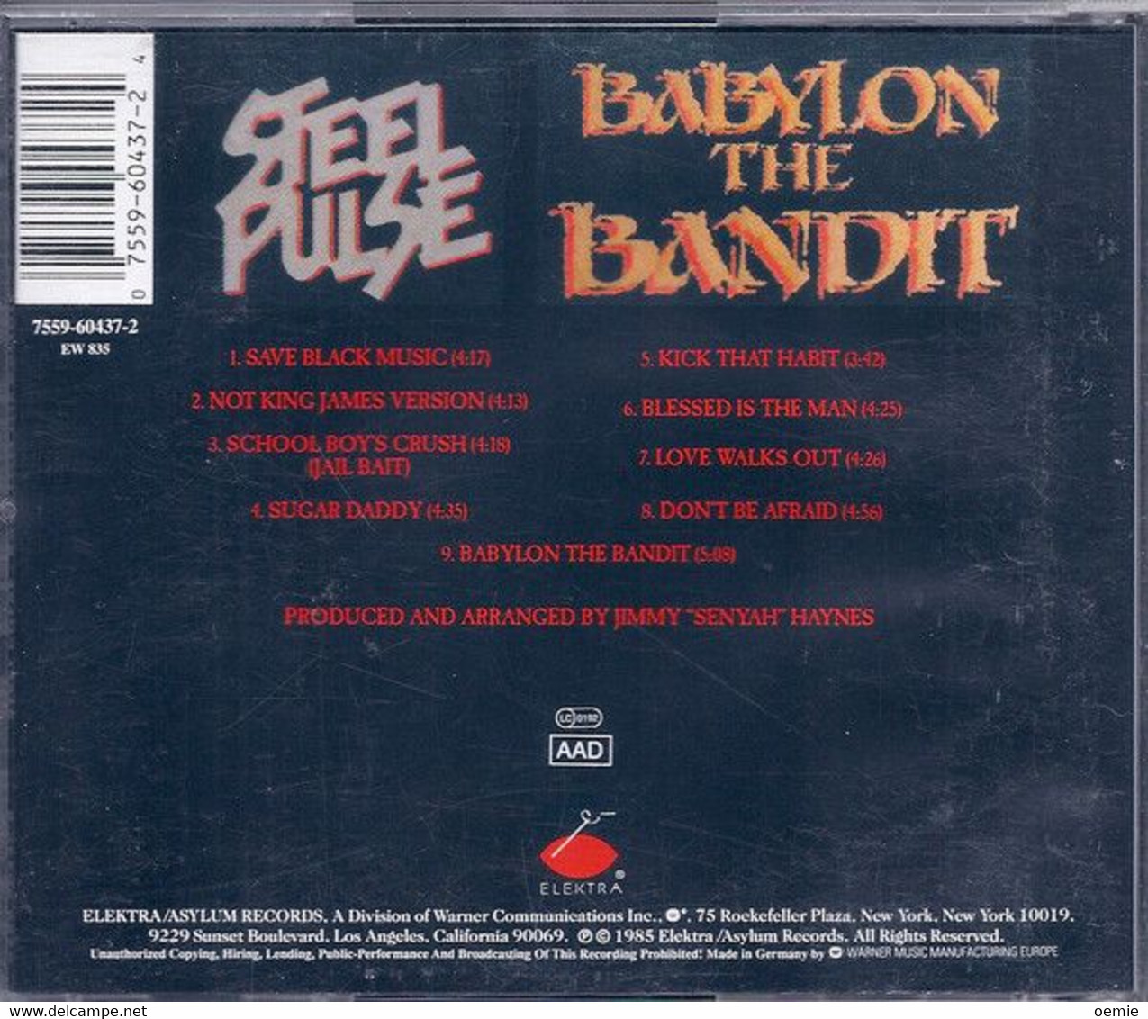 STEEL PULSE °°°°°  BABYLON THE BANDIT   9  TITRES  Cd - Reggae