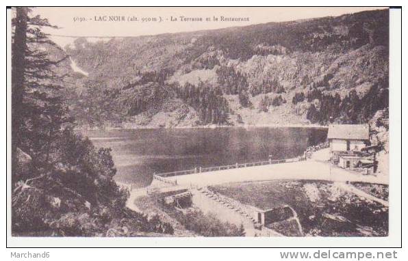 HAUT RHIN . ORBEY . LAC NOIR . LA TERRASSE ET LE RESTAURANT - Orbey