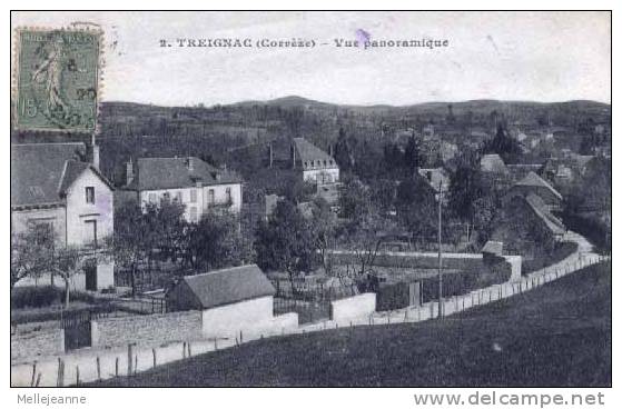 Cpa Treignac (19) Vue Panoramique - Treignac