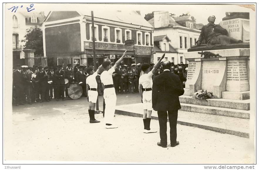 Photo Ancienne 18x12 Saint Romain De Colbosc - Commémoration Monument Aux Morts (2) - Fanfare - Saint Romain De Colbosc