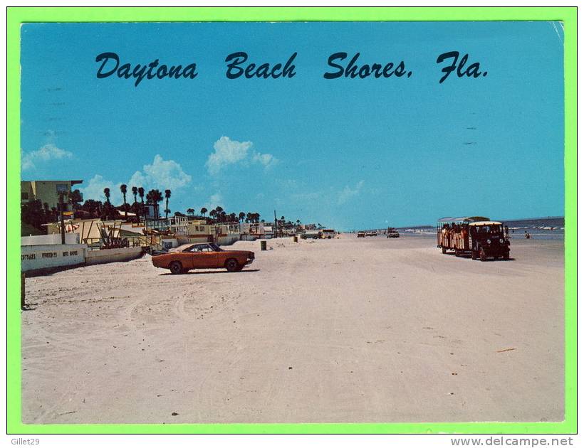 DAYTONA BEACH, FL - SHORES - OLD CARS - TRAINS - TRAVEL IN 1971 - - Daytona