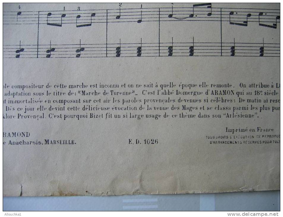 PARTITION MUSIQUE:"MARCHE DES ROIS  " POUR PIANO DE ROBERT CHARLES MARTIN :EDITION DERAMOND - Tasteninstrumente