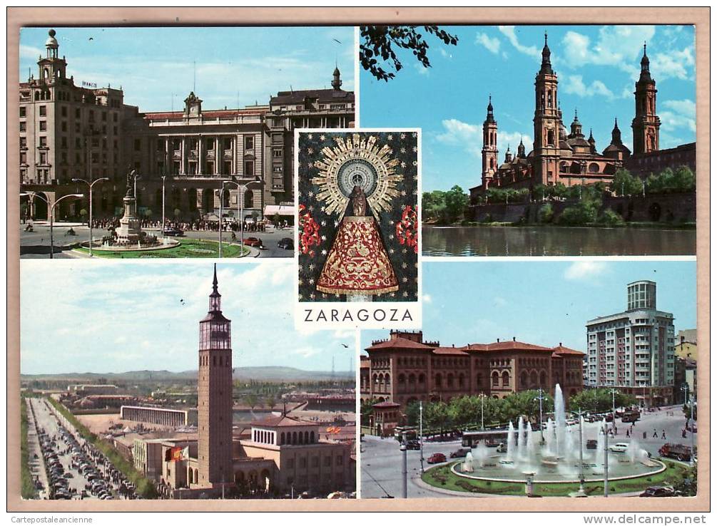 ZARAGOZA 22.08.1973 BELLEZAS CIUDAD BEAUTIES CITY MULTIVUES BEAUTES VILLE / SPAIN ESPANA SPANIEN ESPANHA SPANJE /2688A - Zaragoza