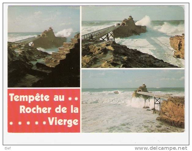 Tempête Au Rocher De La Vierge , BIARRITZ , Pays Basque, 1981 ; B/ TB - Catastrofi