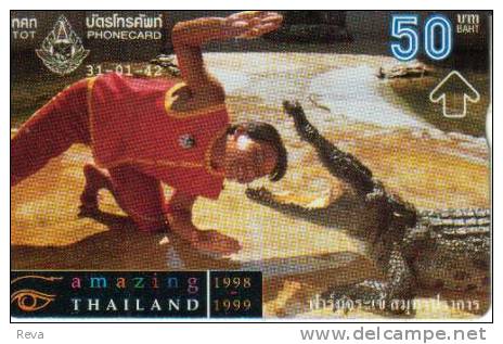 THAILAND  50 BAHT   CROCODILE    ANIMAL  ANIMALS   L & G  READ DESCRIPTION !! - Thaïland