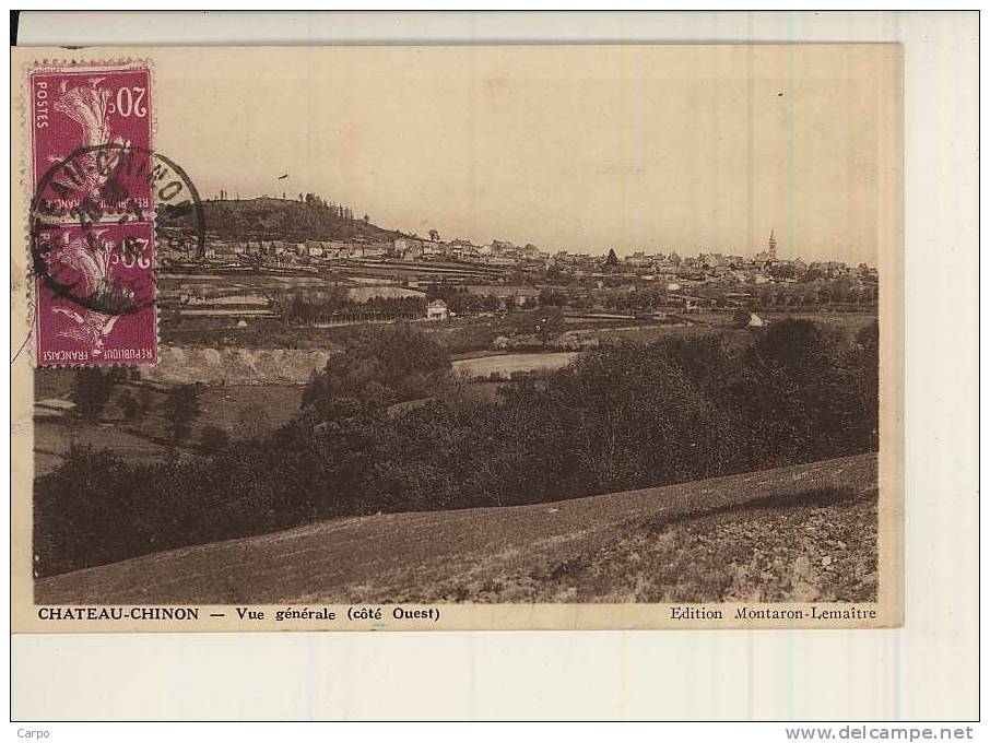 CHATEAU-CHINON. - Vue Générale (coté Ouest) - Chateau Chinon