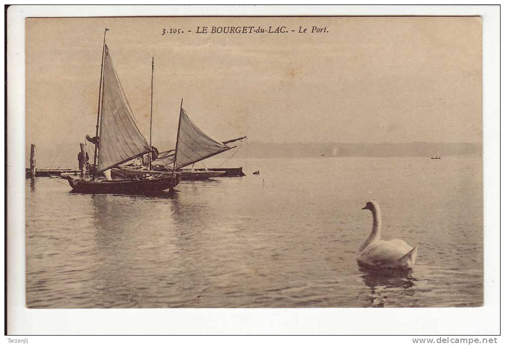 CPA De Le Bourget Du Lac (savoie 73): Le Port. (cygne) - Le Bourget Du Lac